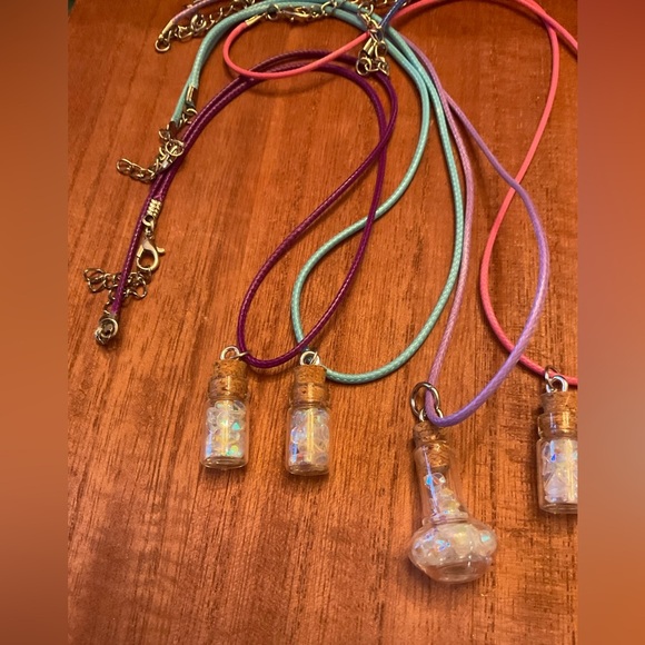 Hand filled glass globe pendants, Set of five! - Picture 2 of 4